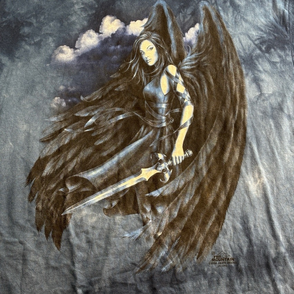 The Mountain Angel Graphic T Shirt Tie Dye Fantasy Print Men's 2XL - Picture 5 of 11